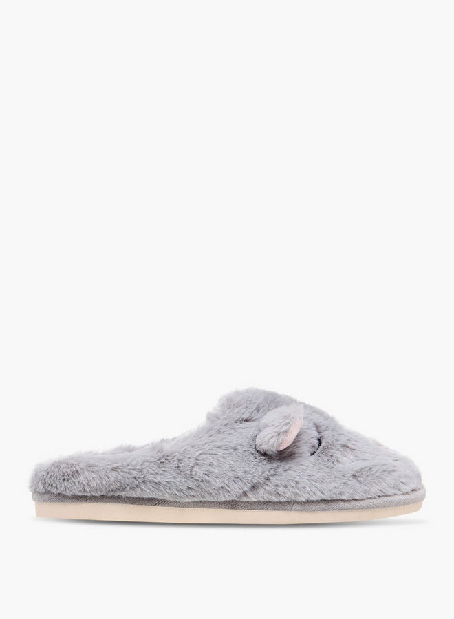 Le Confort Faux Fur Textured Bedroom Mules - Image 1